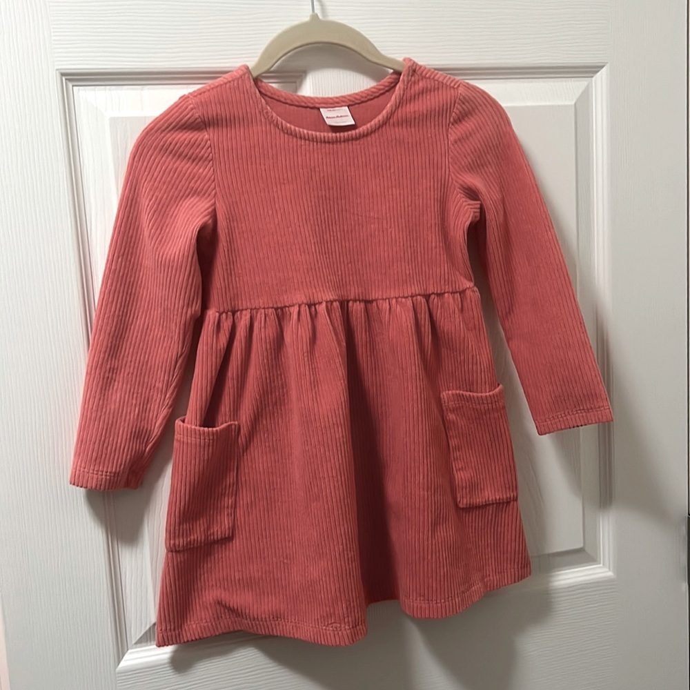 Hanna Andersson Corduroy Dress Coral Size 5/110